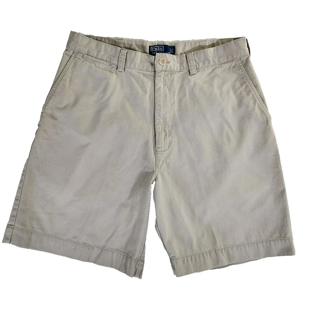 Polo Ralph Lauren Phillip Shorts Men's Size 36* Beige Flat Front Chino 8